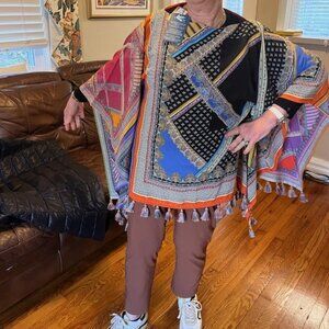 Etro Milano Poncho / Tunic / Blouse 100% Silk